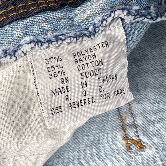 Vintage Bill Blass High Rise Dad Shorts Size 6P Light Wash Denim Petite 90s - Picture 7 of 8